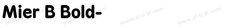 Mier B Bold字体转换